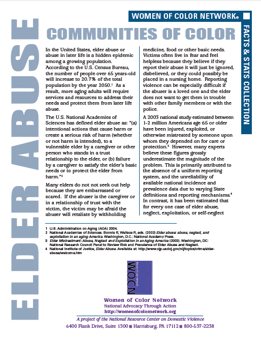 Elder Abuse Factsheet