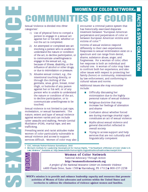Sexual Violence Factsheet
